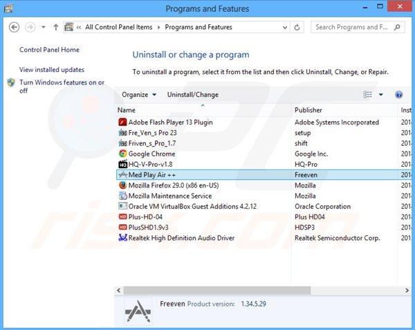 desinstalar el software publicitario media play air + del panel de control