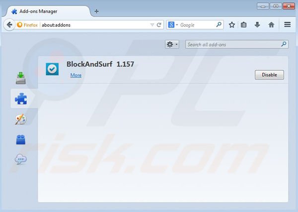 Eliminando SaferSurf de Mozilla Firefox paso 2