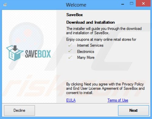 instalador del software publicitario savebox