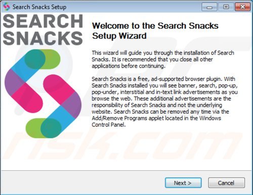 Instalador del software publicitario Search Snacks