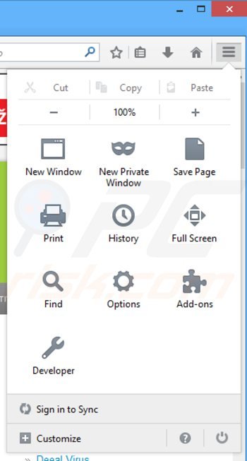 Eliminando los anuncios de today's best online deals de Mozilla Firefox paso 1