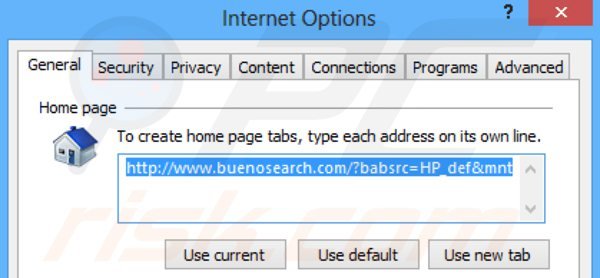 eliminando keep my search de la página de inicio de Internet Explorer