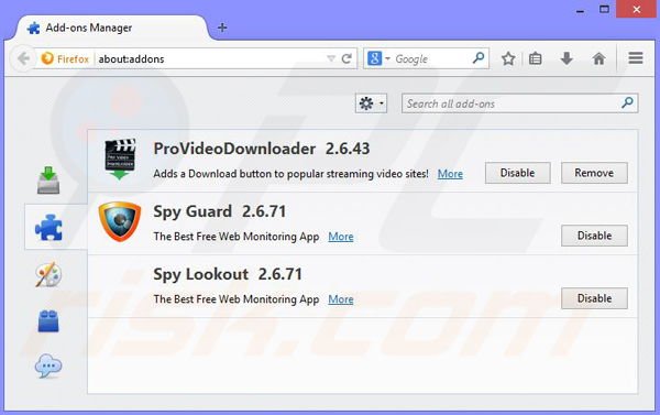 Eliminando los anuncios Movie Wizard de Mozilla Firefox paso 2