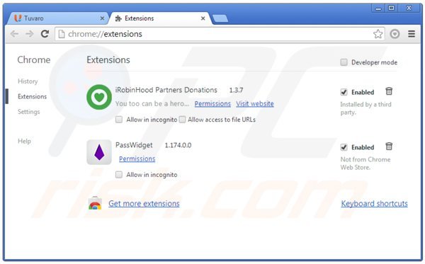 Eliminando las extensiones relacionadas con www-search.net de Google Chrome