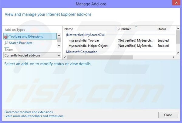  Eliminar el secuestrador de navegadores Astromenda de Internet Explorer paso 1