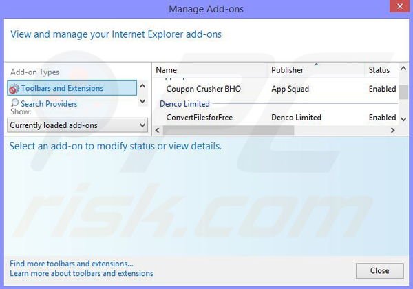 Eliminando los anuncios de foxydeal de Internet Explorer paso 2
