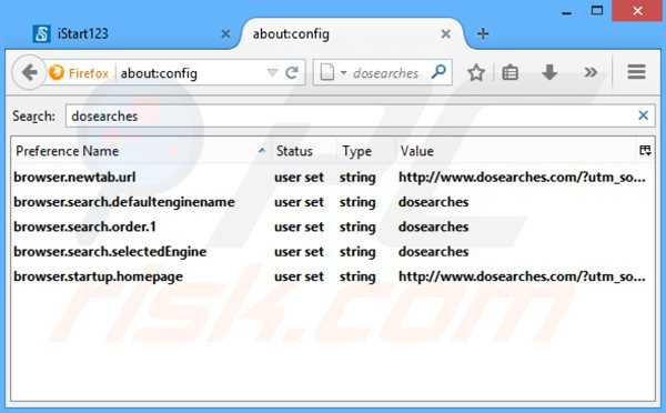 Eliminando istart123.com del motor de búsqueda por defecto de Mozilla Firefox