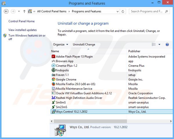 desinstalar el secuestrador de navegadores istartsurf.com desde el Panel de control