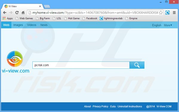 Virus de redirección myhome.vi-view.com