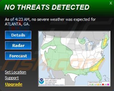 Widget de Severe Weather Alerts en el escritorio