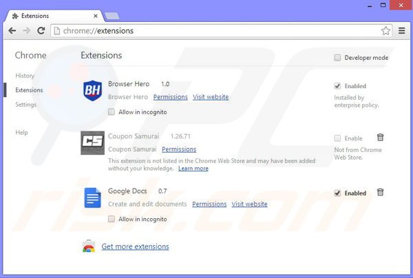 Eliminando Dolphin Deals de Google Chrome paso 2