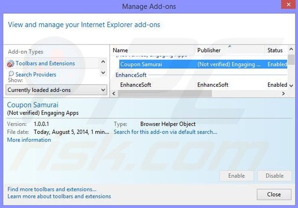 Eliminando Dolphin Deals de Internet Explorer paso 2
