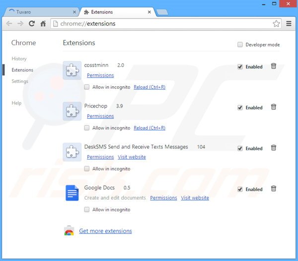 Eliminando los anuncios Easy Deals de Google Chrome paso 2