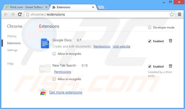 Eliminando edeals de Google Chrome paso 2