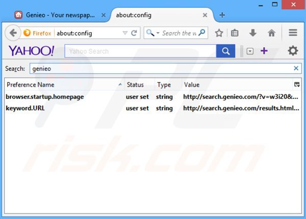 Eliminar search.genieo.com del motor de búsqueda por defecto de Internet Explorer