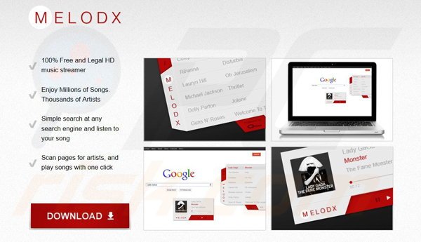 software publicitario de Melodx