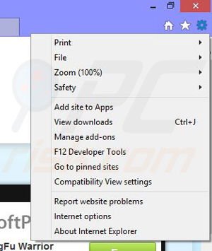 Eliminando los anuncios de OneSoftPerDay de Internet Explorer paso 1