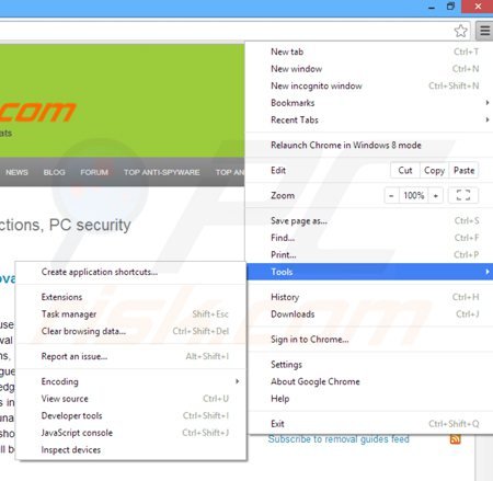 Eliminando los anuncios picrec de Google Chrome paso 1