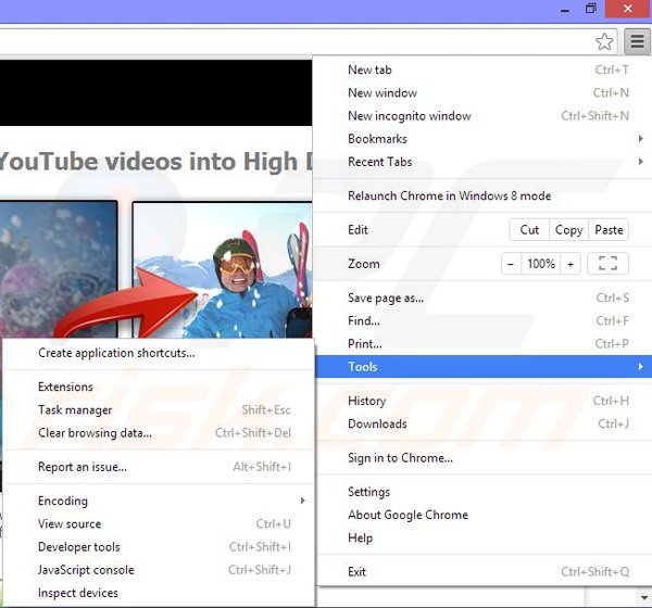 Eliminando los anuncios 123HD-Plus de Google Chrome paso 1