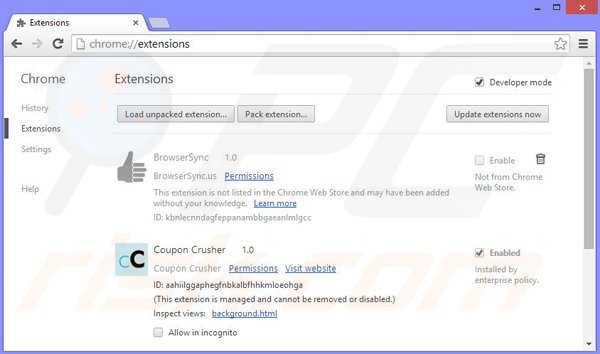 Eliminando los anuncios de Video Dimmer de Google Chrome paso 2