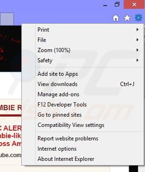 Eliminando los anuncios de Zombie Invasion de Internet Explorer paso 1