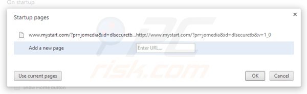 Eliminando el redireccionamiento de dlsecure de la página de inicio de Google Chrome