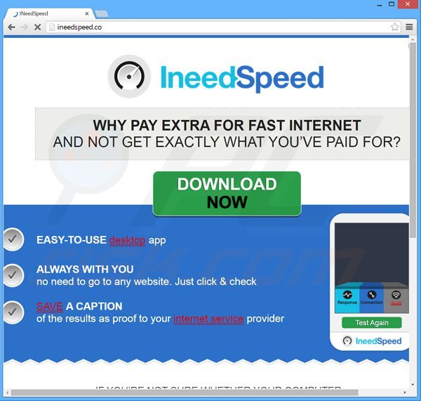 software publicitario de IneedSpeed