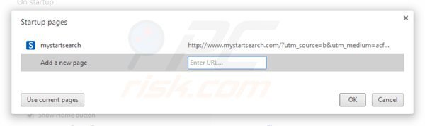 Eliminando mystartsearch.com de la página de inicio de Google Chrome
