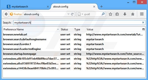Eliminar mystartsearch.com del motor de búsqueda por defecto de Mozilla Firefox