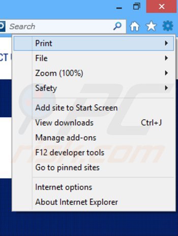 Eliminando los anuncios de piccolor de Internet Explorer paso 1