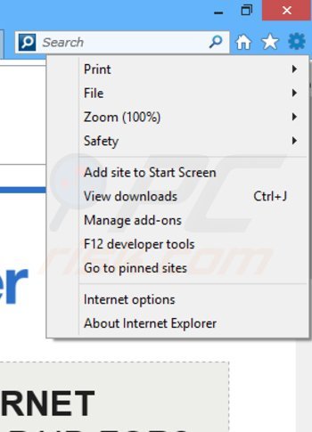 Eliminando los anuncios de SpeedCheck de Internet Explorer paso 1
