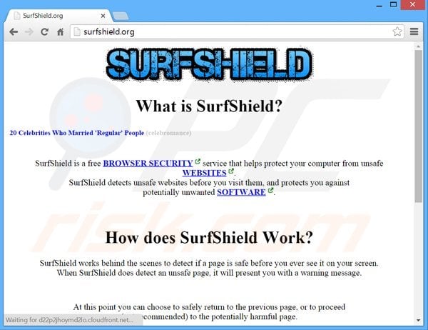 software publicitario de SurfShield