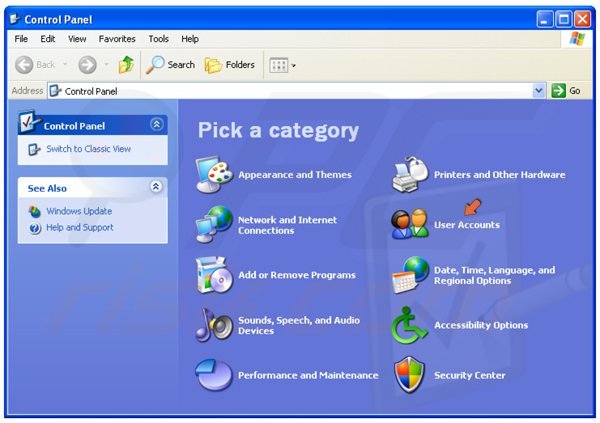 cómo activar el usuario invitado en Windows XP paso 2 - cómo acceder a las cuentas de usuario