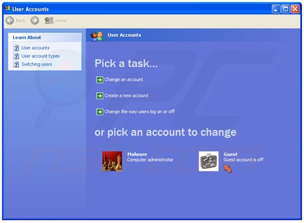 cómo activar el usuario invitado en Windows XP paso 3 - clicando 