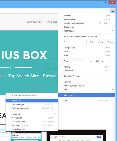  Eliminando los anuncios geniusbox de Google Chrome paso 1