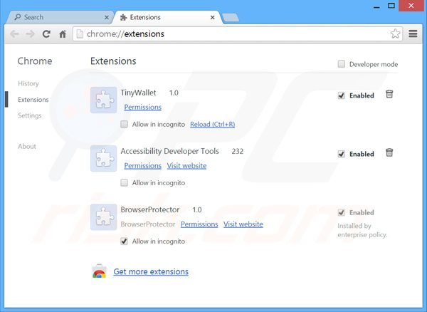 Eliminando las extensiones relacionadas con Guard-search.com de Google Chrome