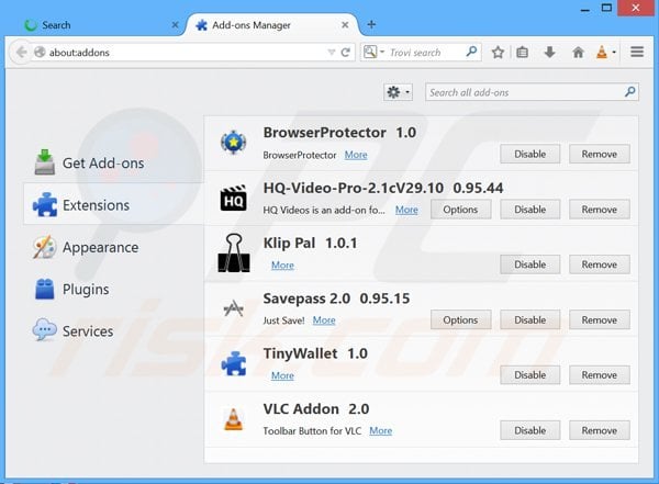 Eliminando Guard-search.com de las extensiones de Mozilla Firefox