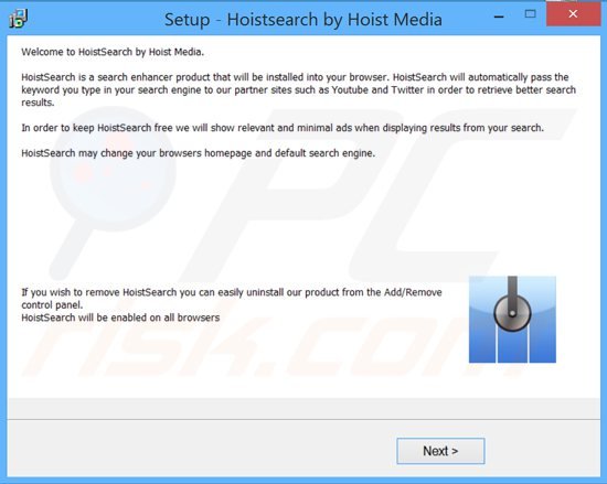 Asistente de instalación del complemento HoistSearch