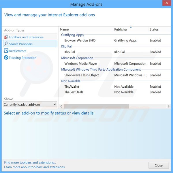 Eliminando los anuncios de interstat de Internet Explorer paso 2