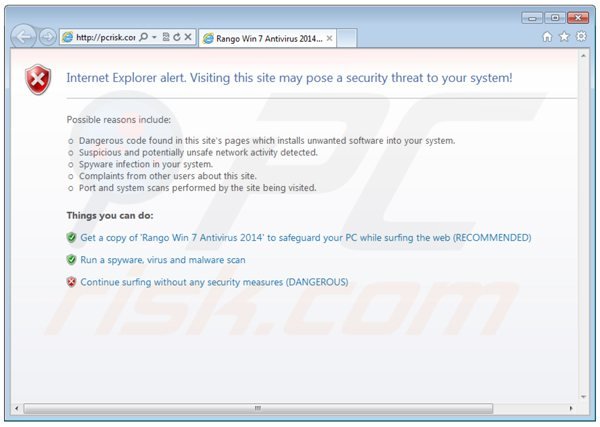 rango win7 antivirus 2014 blocking Internet access