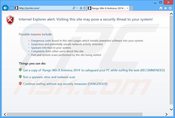 Rango Win 8 Antivirus 2014 bloqueando los navegadores