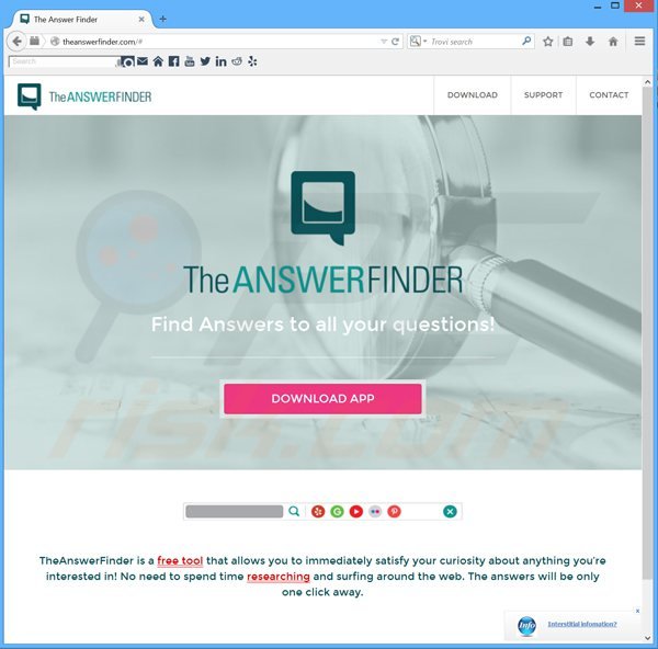 software publicitario de theanswerfinder