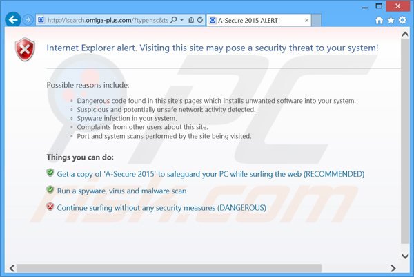 a-secure 2015 bloqueando el acceso a internet