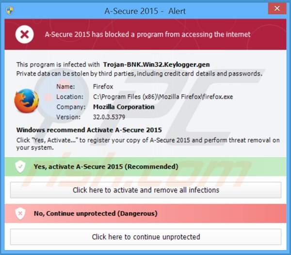 a-secure 2015 bloqueando la ejecución de programas instalados