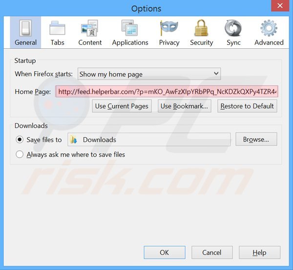 Eliminando showpass smartbar de la página de inicio de Mozilla Firefox