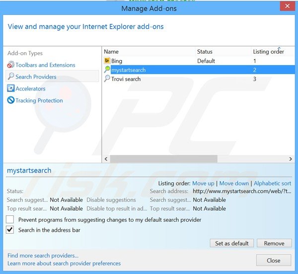 Eliminar Uninstall Master del motor de búsqueda por defecto de Internet Explorer