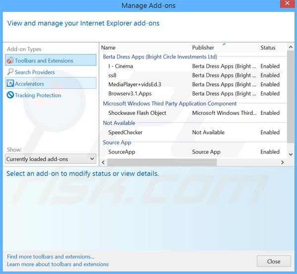 Eliminando los anuncios de BoBrowser de Internet Explorer paso 2