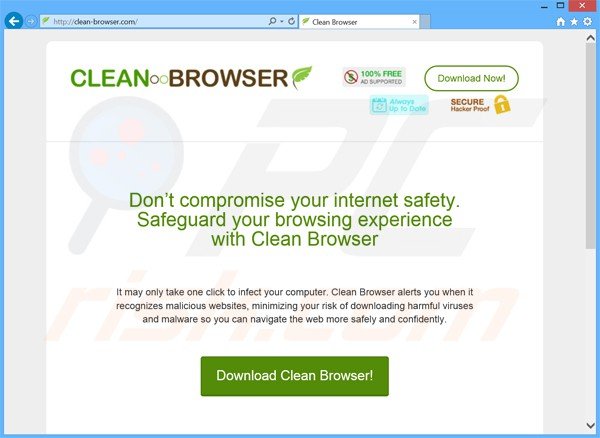 software publicitario clean browser principal