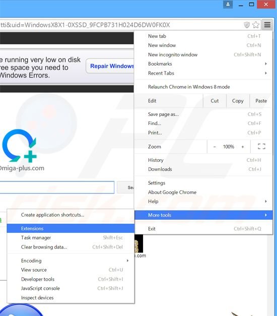 Eliminando los anuncios de Object browser de Google Chrome paso 1