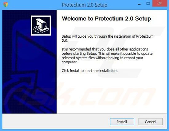 instalador del adware Protectium